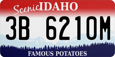 ID license plate 3B6210M