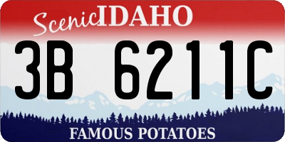 ID license plate 3B6211C