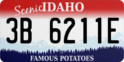 ID license plate 3B6211E