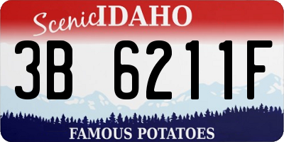 ID license plate 3B6211F