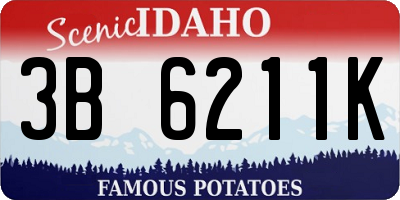 ID license plate 3B6211K