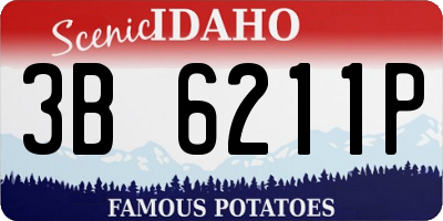 ID license plate 3B6211P