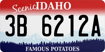 ID license plate 3B6212A