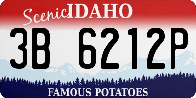 ID license plate 3B6212P