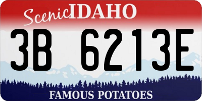 ID license plate 3B6213E