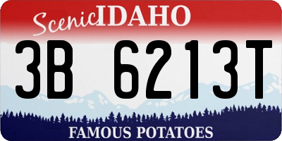 ID license plate 3B6213T