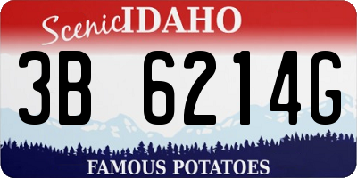 ID license plate 3B6214G