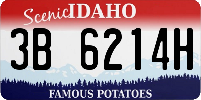 ID license plate 3B6214H