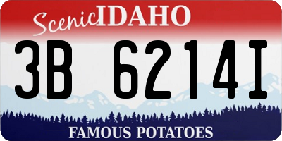 ID license plate 3B6214I