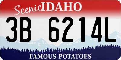 ID license plate 3B6214L