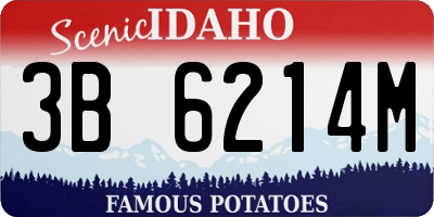 ID license plate 3B6214M