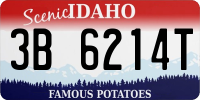 ID license plate 3B6214T