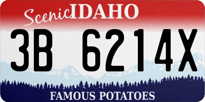 ID license plate 3B6214X