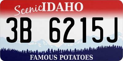 ID license plate 3B6215J