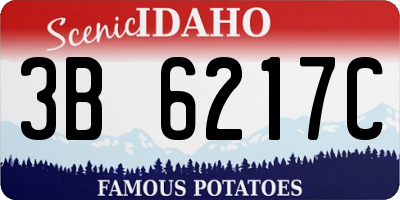 ID license plate 3B6217C