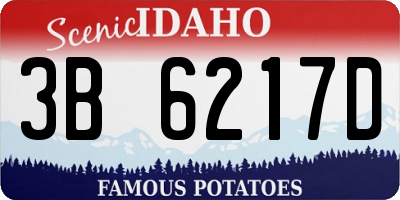 ID license plate 3B6217D