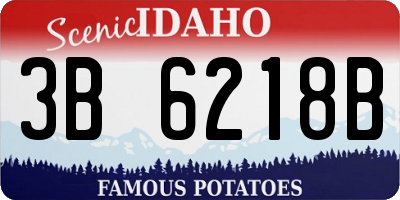 ID license plate 3B6218B