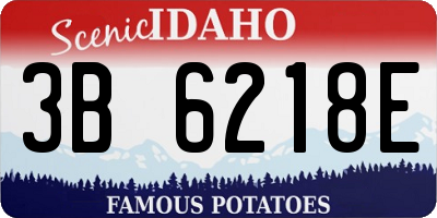 ID license plate 3B6218E