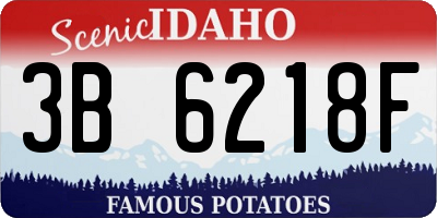 ID license plate 3B6218F
