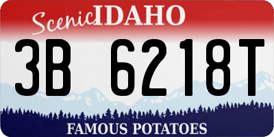 ID license plate 3B6218T