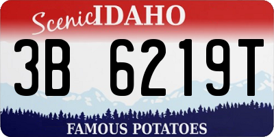 ID license plate 3B6219T