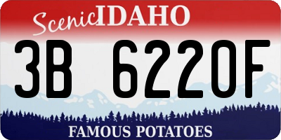 ID license plate 3B6220F