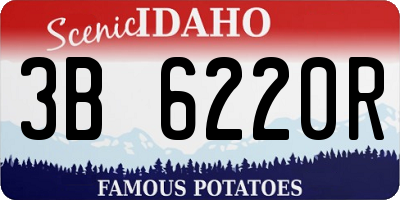 ID license plate 3B6220R
