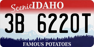 ID license plate 3B6220T