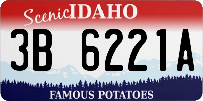 ID license plate 3B6221A