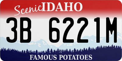 ID license plate 3B6221M