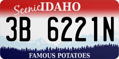 ID license plate 3B6221N