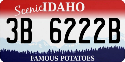ID license plate 3B6222B