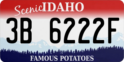ID license plate 3B6222F