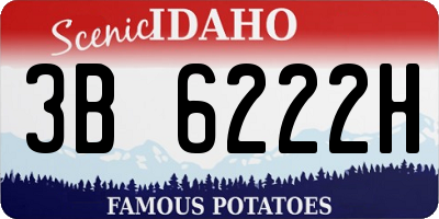 ID license plate 3B6222H