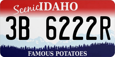 ID license plate 3B6222R