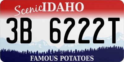 ID license plate 3B6222T