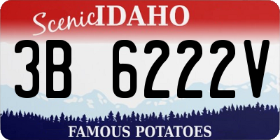 ID license plate 3B6222V
