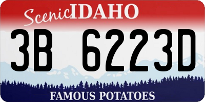 ID license plate 3B6223D
