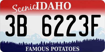 ID license plate 3B6223F