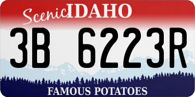 ID license plate 3B6223R
