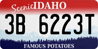 ID license plate 3B6223T