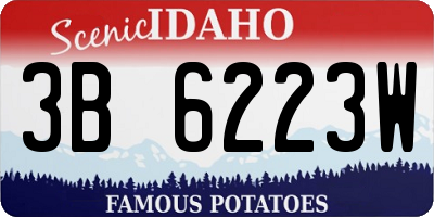 ID license plate 3B6223W