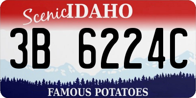 ID license plate 3B6224C