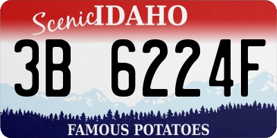 ID license plate 3B6224F