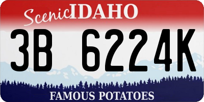 ID license plate 3B6224K