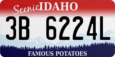 ID license plate 3B6224L