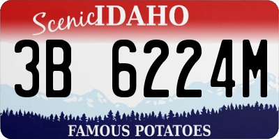ID license plate 3B6224M
