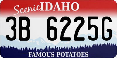 ID license plate 3B6225G