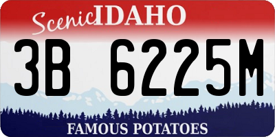 ID license plate 3B6225M