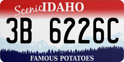 ID license plate 3B6226C
